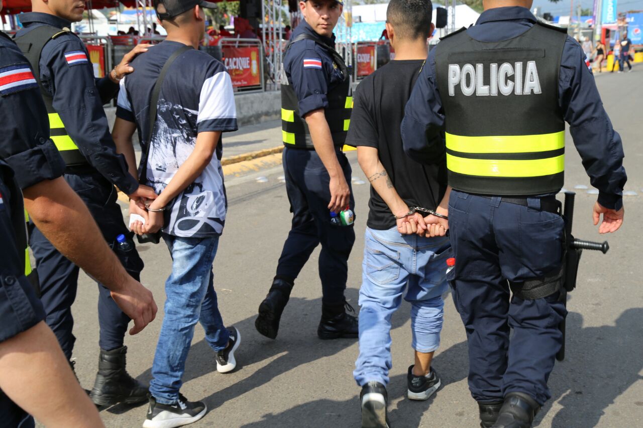 Fuerza Pública mantiene 300 oficiales en la zona. Foto cortesía MSP