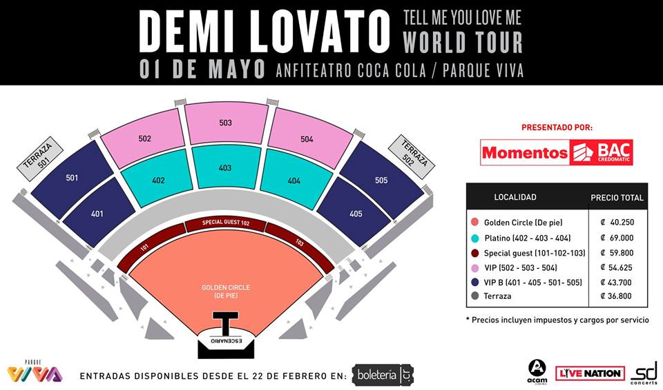 ¡Atención! Precios para el concierto de Demi Lovato