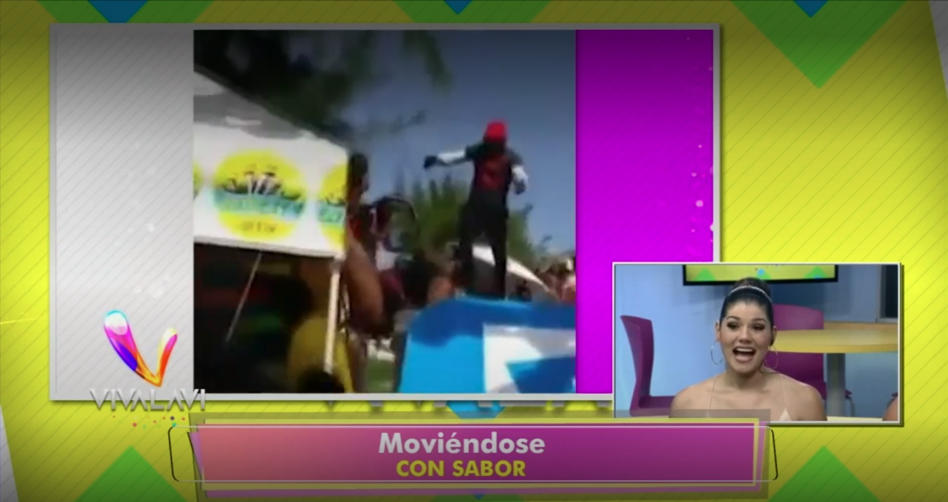 (+VIDEO) Baile con demasiado sabor casi termina mal