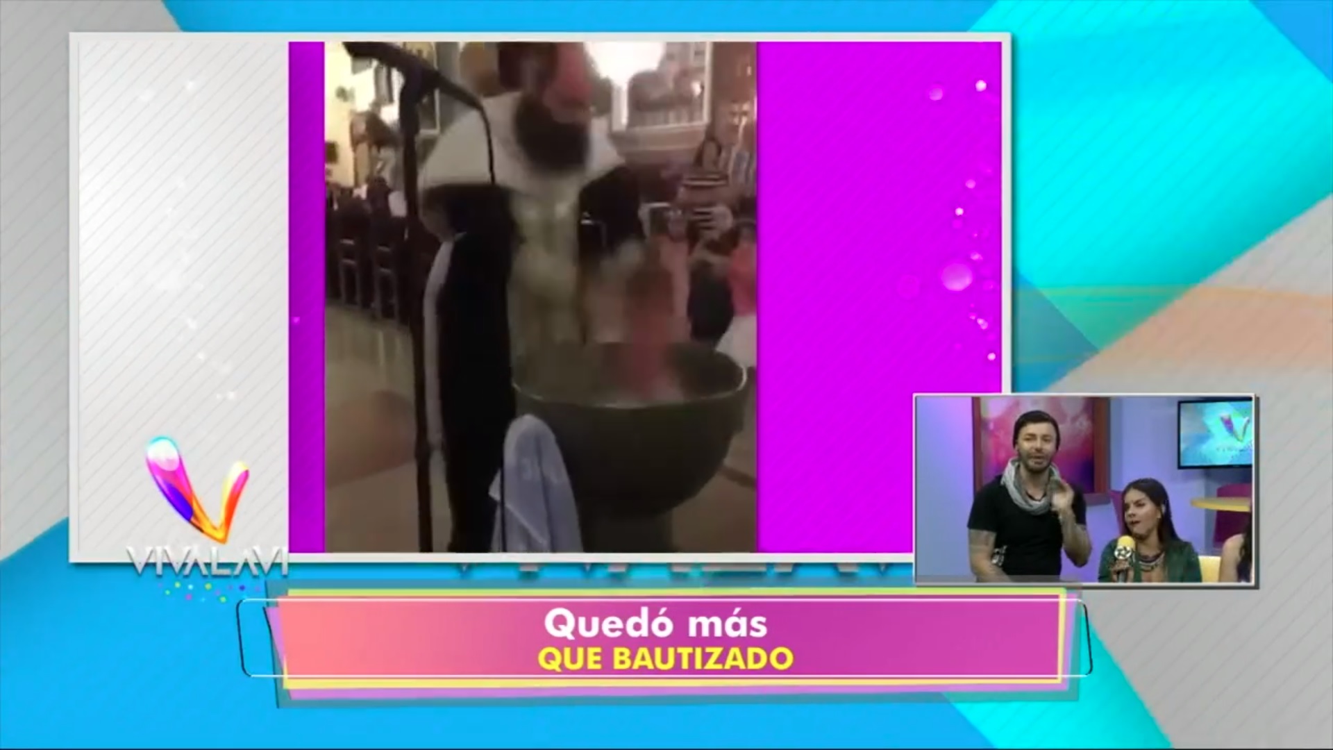 (+VIDEO) Peculiar bautizo sorprende a todos en la iglesia