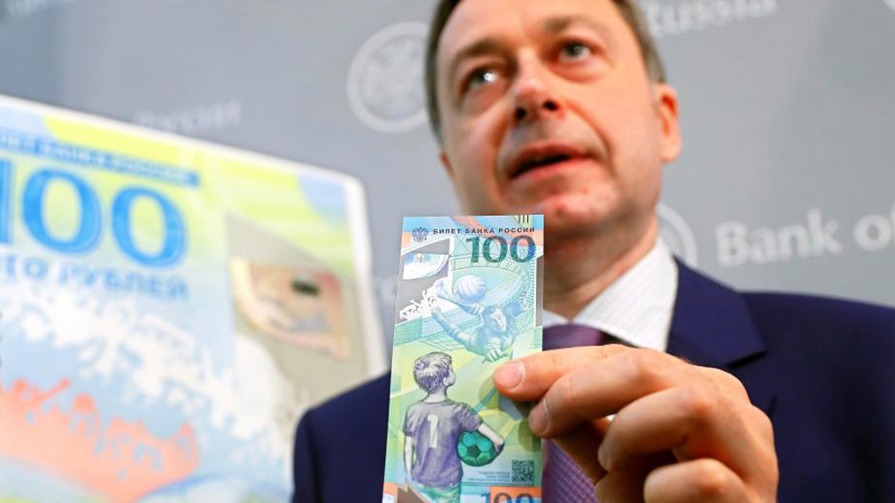 (+FOTOS) Rusia emite billete conmemorativo al Mundial