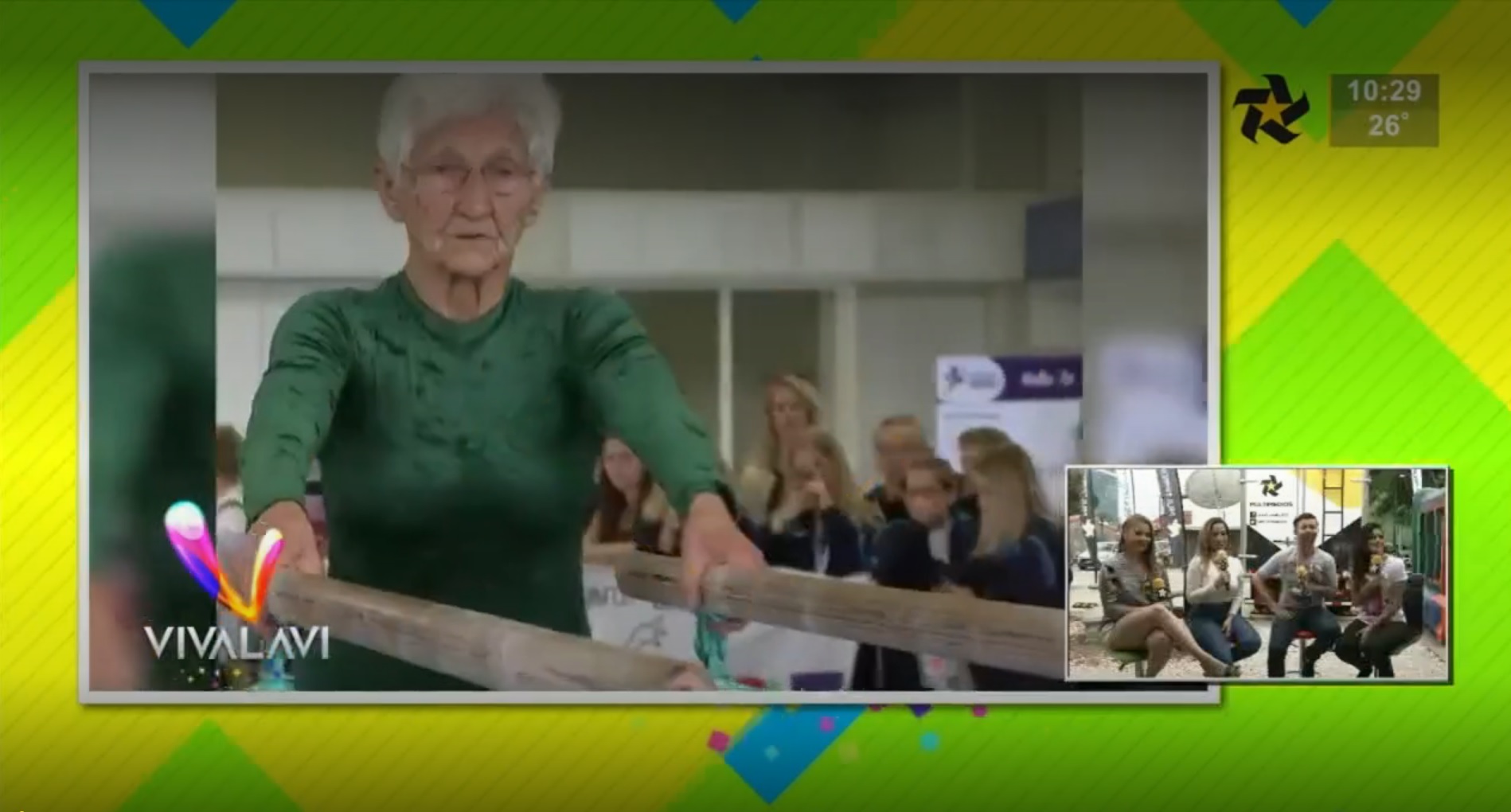 (+VIDEO) ¡Increíble! La rutina de esta abuela gimnasta