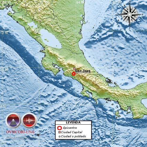 Sismo de 4.7 sacude Valle Central y Puntarenas