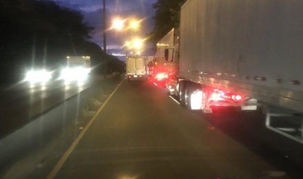 Fuerte congestión vial en autopista General Cañas 