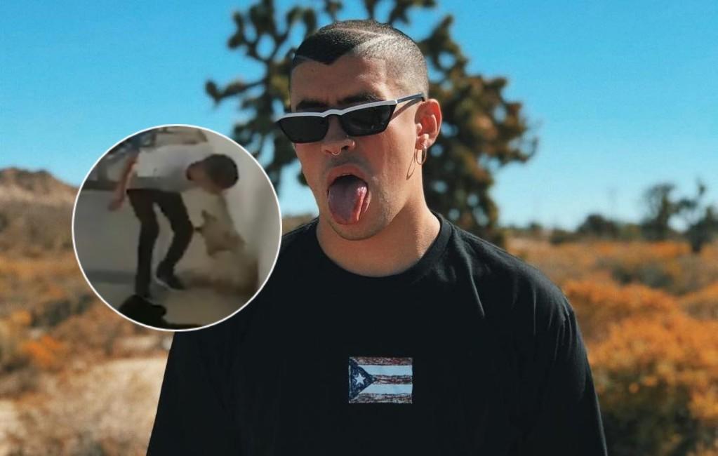 Joven imita a Bad Bunny y perro callejero lo deja en ridículo