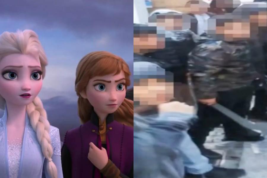 Función de 'Frozen 2' se convierte en una cinta violenta de la vida real