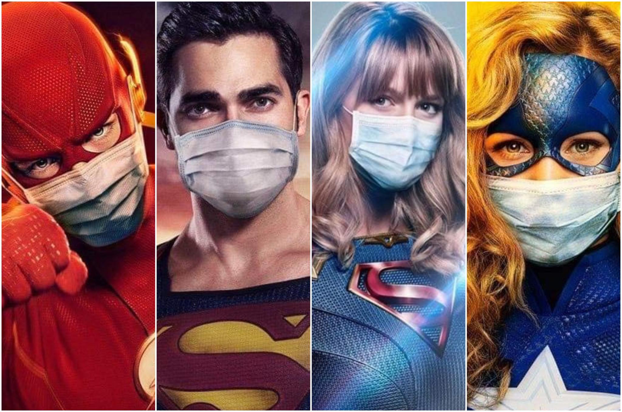 Personajes como Flash, Superman, Supergirl y Stargirl aparecen concubrebocas en los nuevos pósters. | The CW
