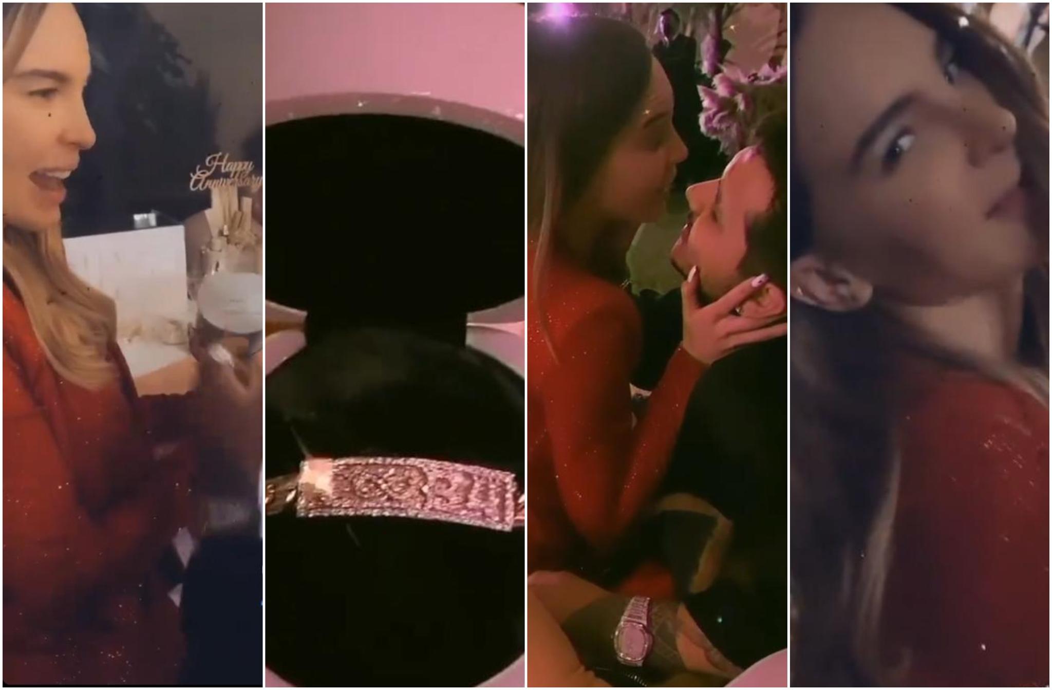Los cantantes compartieron en Instagram videos y fotos de su romántica cena. | Instagram @BelindaPop, @Nodal