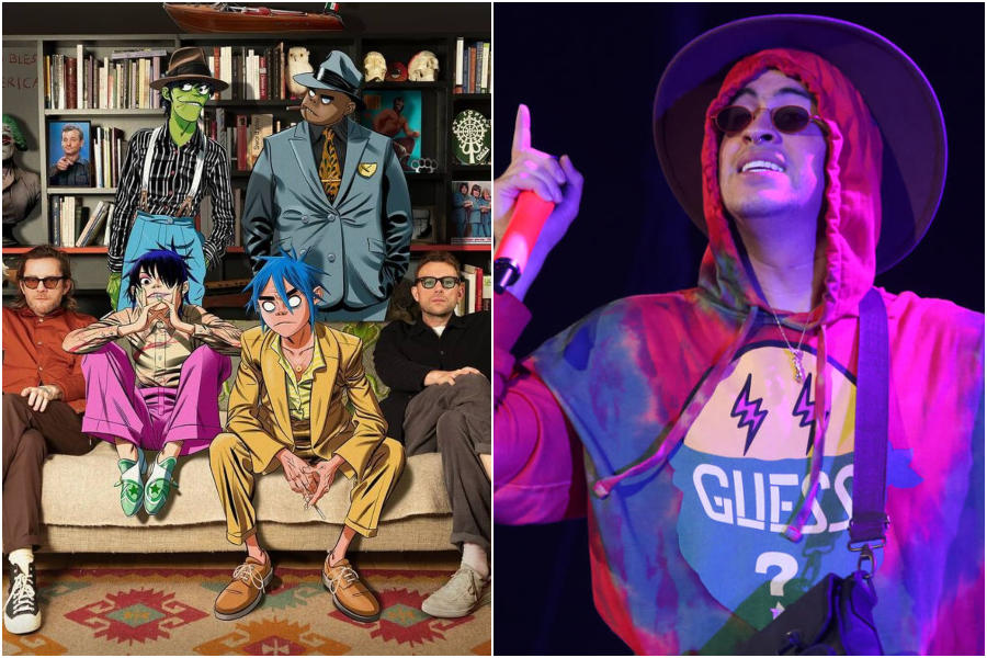 Bad Bunny se ha convertido en una de las celebridades de la música más importantes a nivel mundial. | Instagram @BadBunnyPr, @Gorillaz