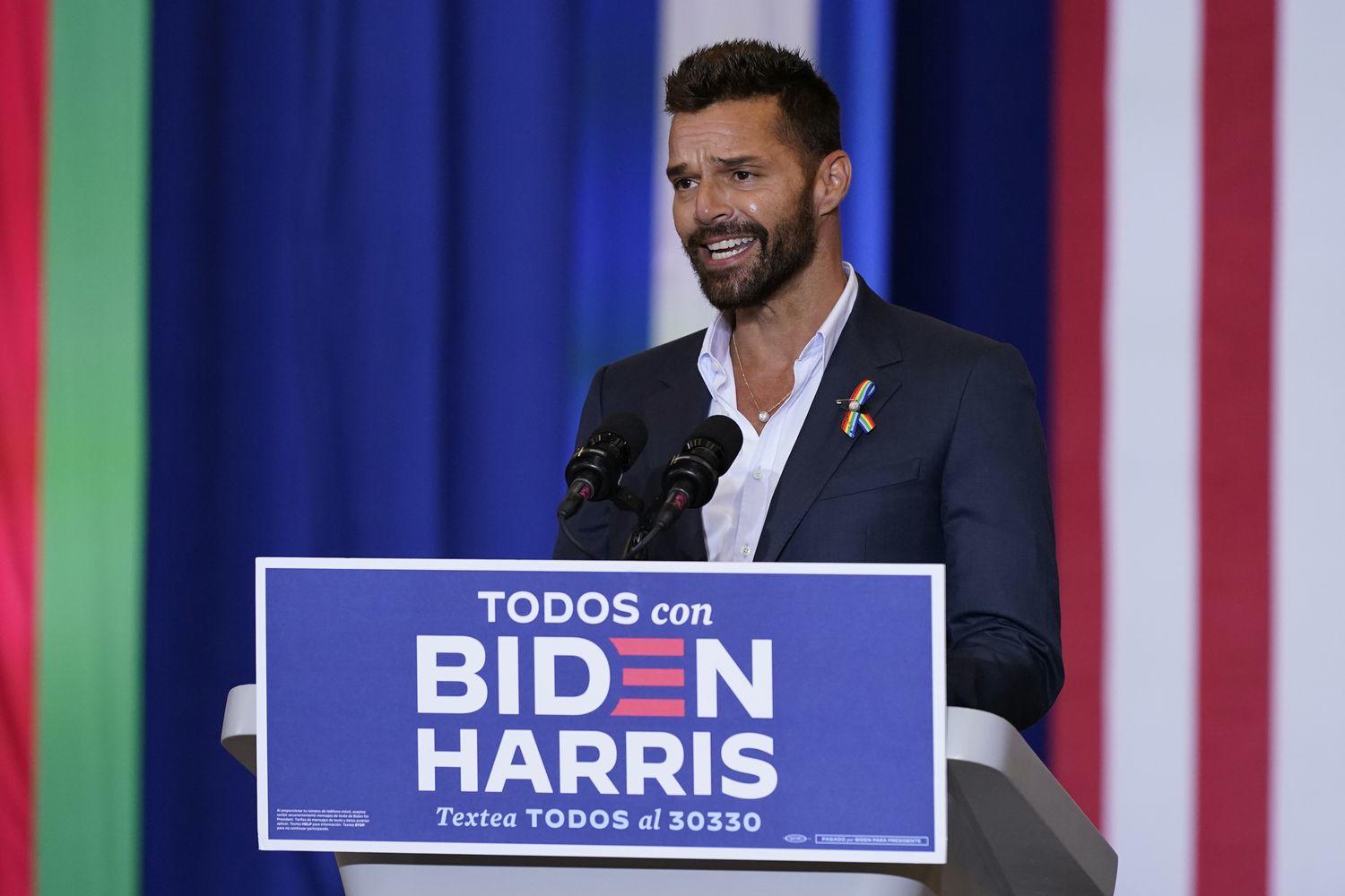 Ricky Martin apoyó la campaña de Joe Biden. | AP