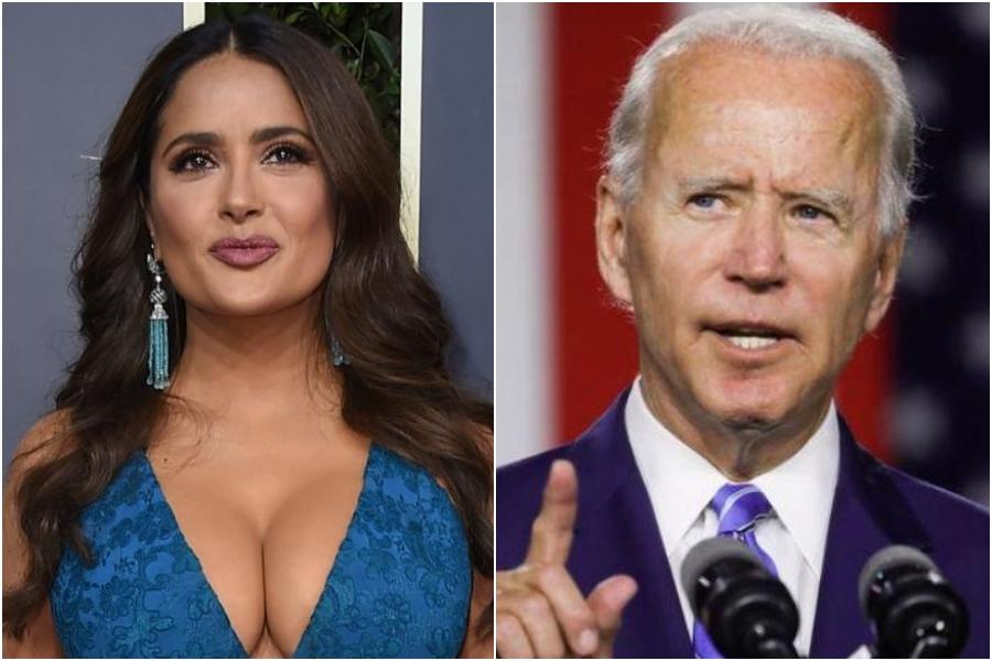 Salma Hayek muestra su apoyo a Joe Biden y Kamala Harris. | Reuters / AP