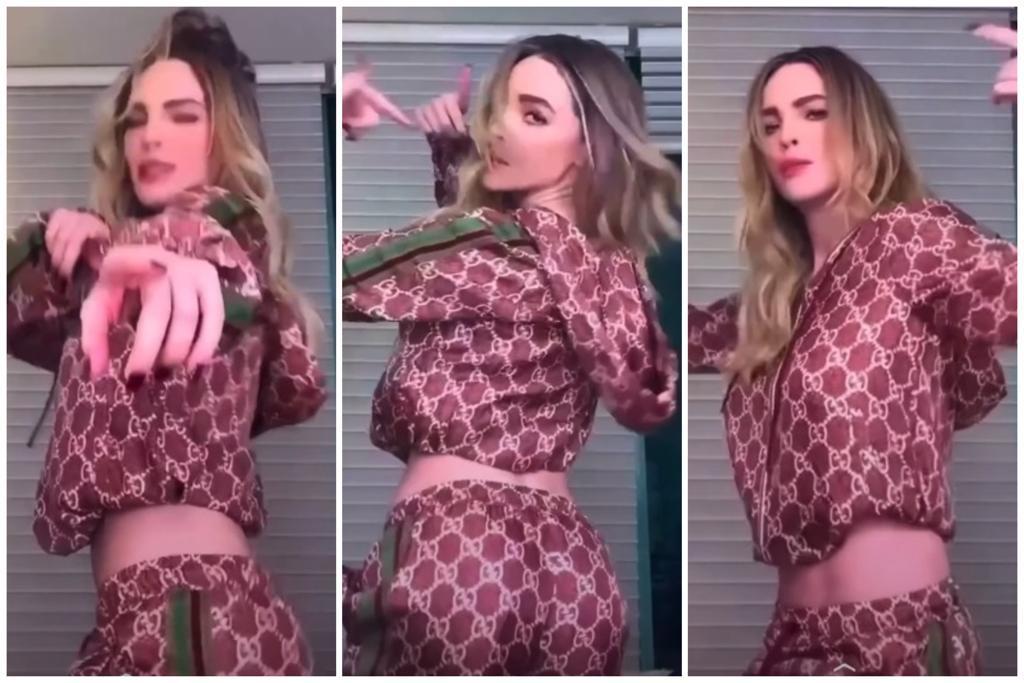 Belinda compartió unas historias bailando el tema 