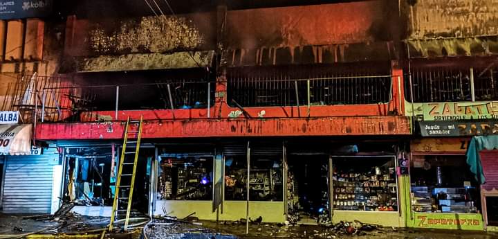 Así se ve el mercado de Turrialba de frente tras incendio 