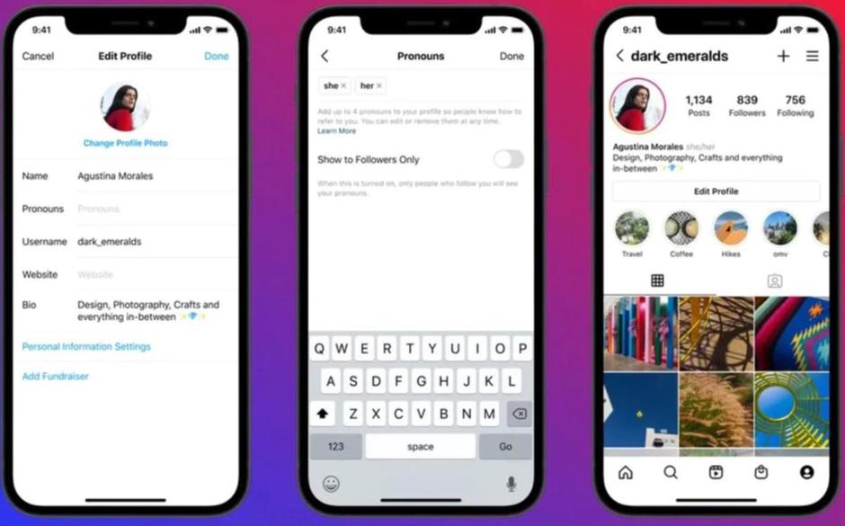 Instagram ahora permitirá añadir prenombres en el perfil