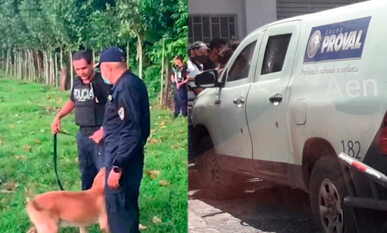 La detención de los sujetos se dio en una zona boscosa de La Rita, en medio de un operativo en la zona. 