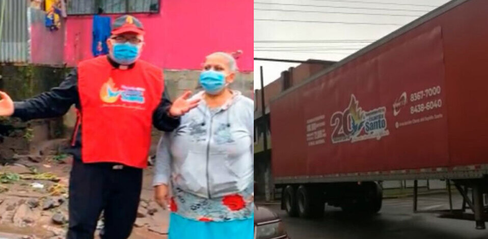 Padre Sergio llega con furgón de ayuda humanitaria a Turrialba Padre Sergio llega con furgón de ayuda humanitaria a Turrialba