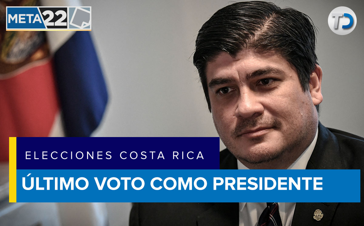 Carlos Alvarado votó por última vez como presidente de Costa Rica