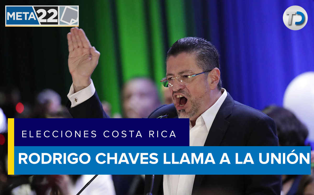 Rodrigo Chaves pide unirse bajo la misma bandera: blanco, azul y rojo