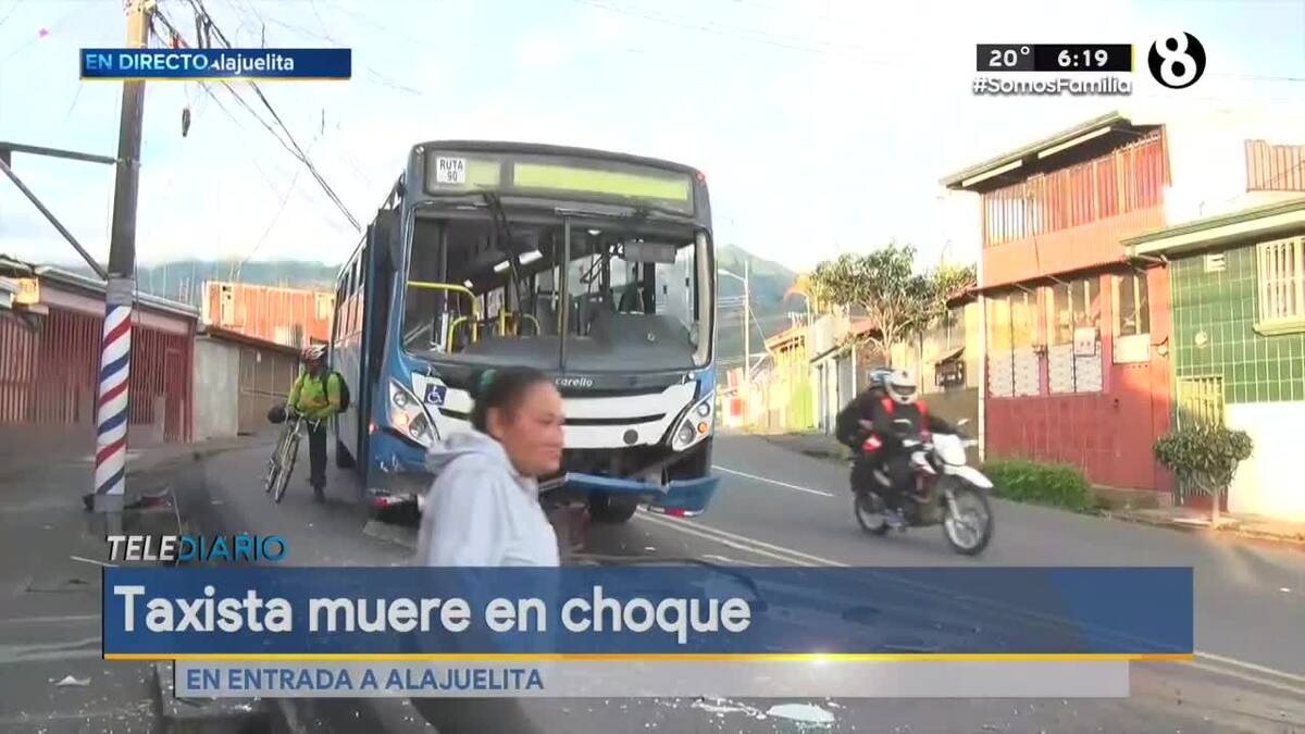 Taxista muere por un choque en Alajuelita| Telediario Costa Rica