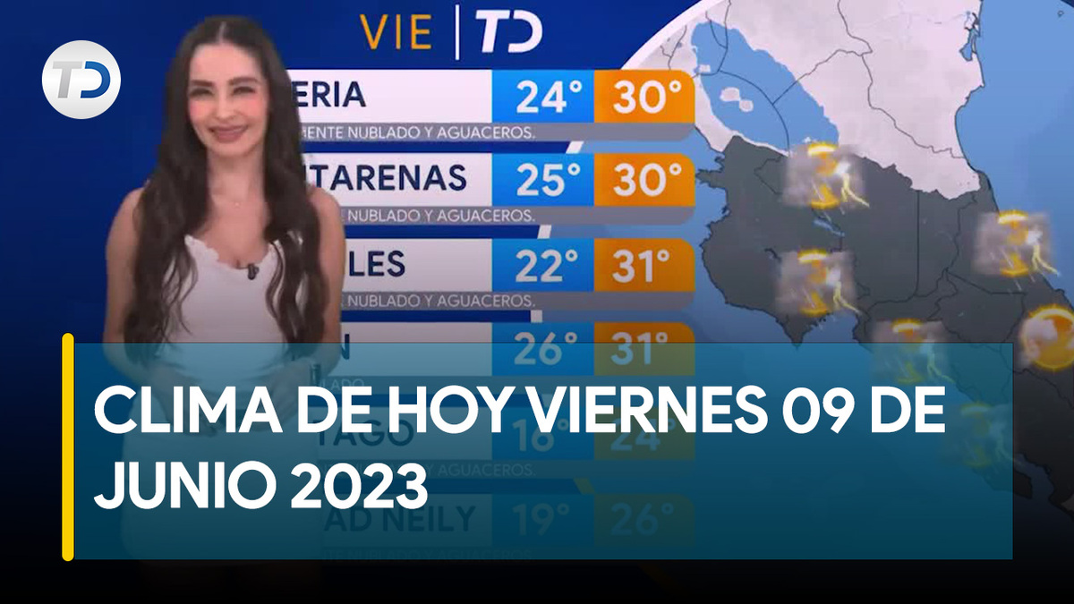 Pronóstico del tiempo para Costa Rica 09 de junio de 2023 Telediario