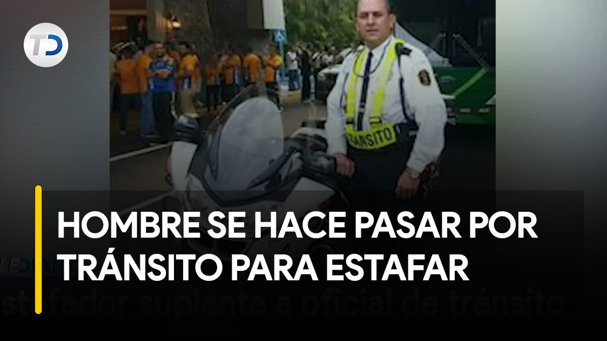 Hombre se hace pasar por oficial de tránsito para estafar| Telediario ...