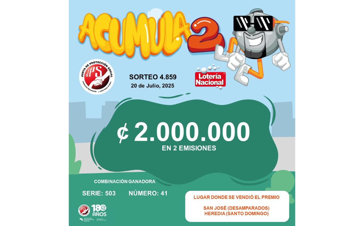 Combinación ganadora del Premio Acumulado. (JPS) Combinación ganadora del Premio Acumulado. (JPS)