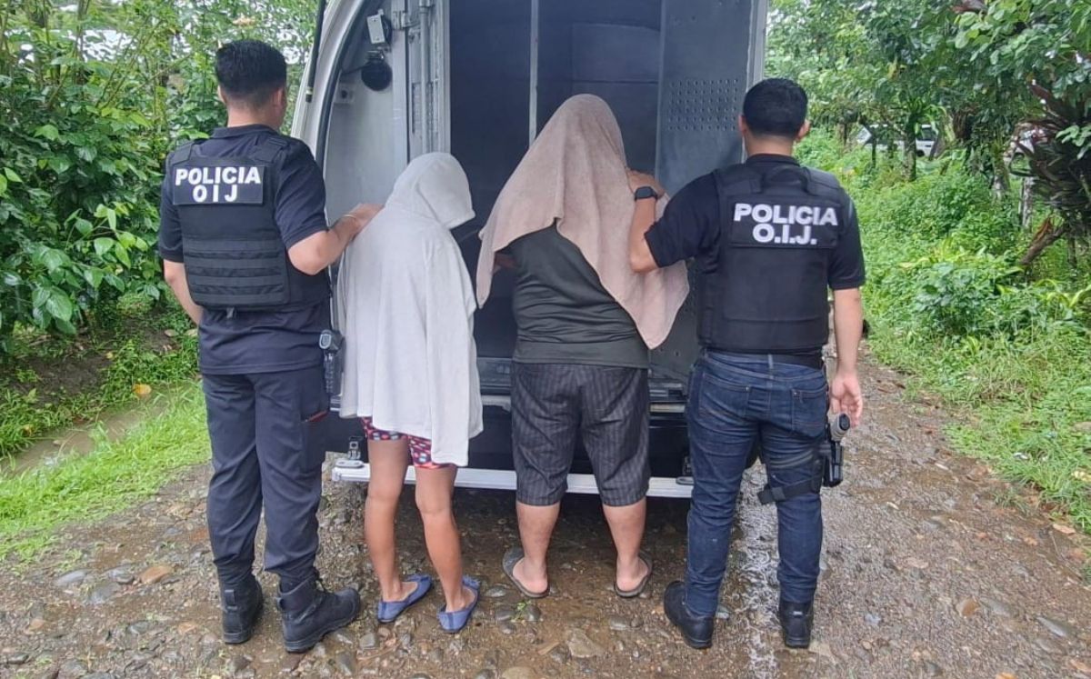 Sospechosos detenidos en Sarapiquí. (OIJ)