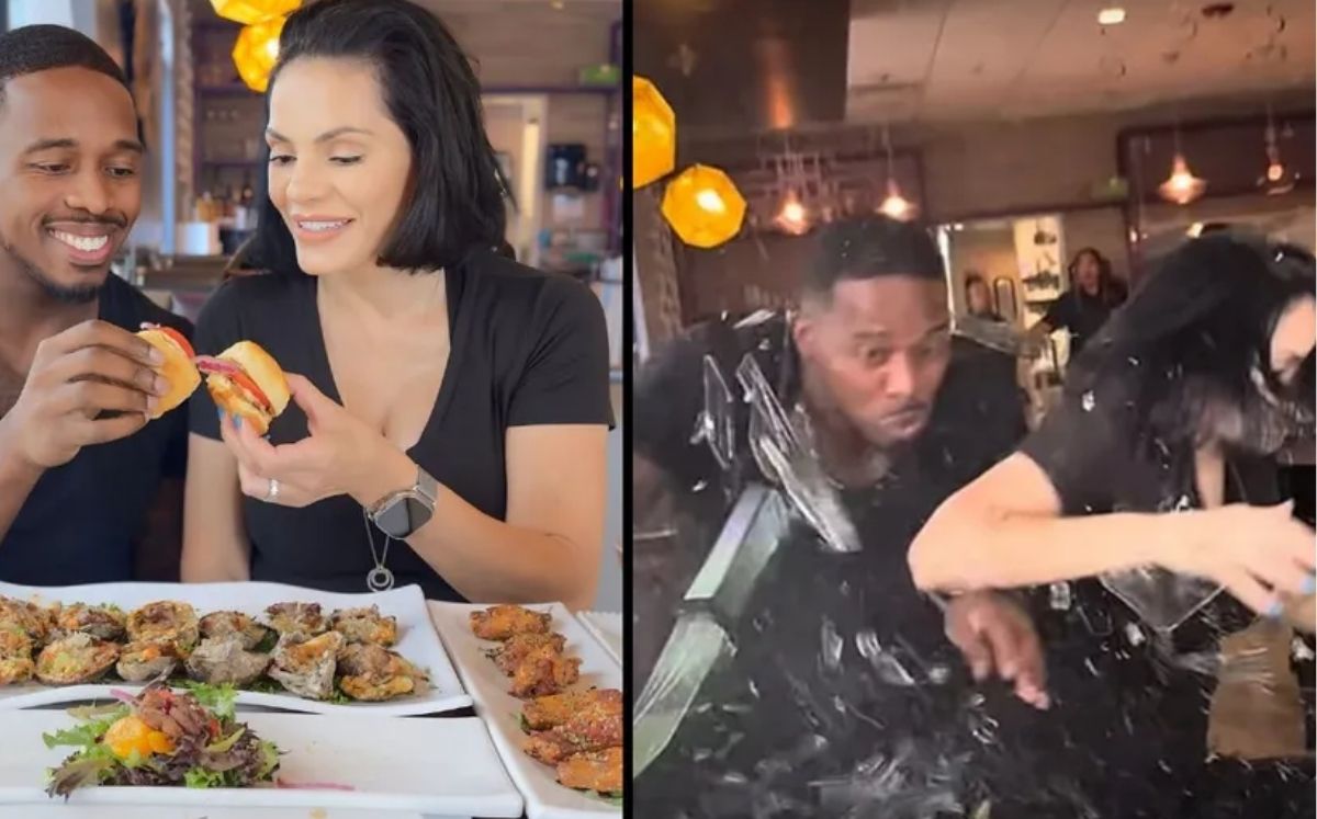 Influencers sufren grave accidente mientras grababan contenido en un restaurante.