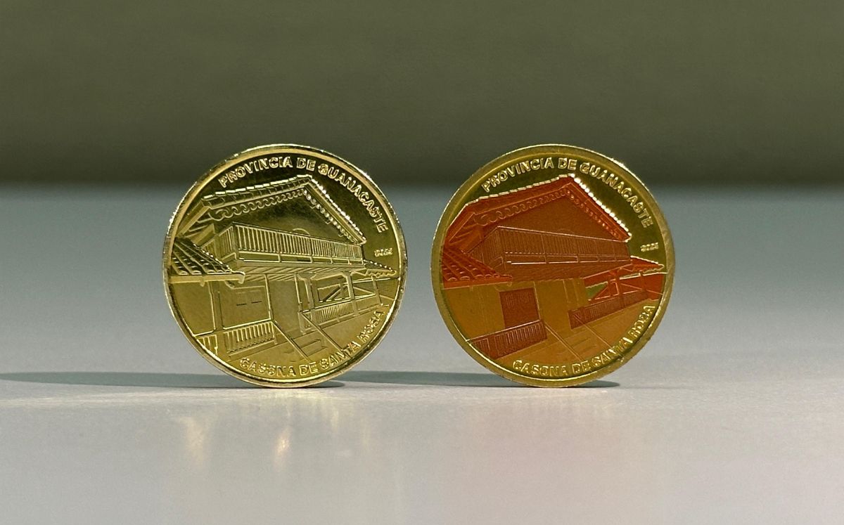 Anverso y reverso de la nueva moneda de 25 colones. (BCCR)