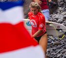 La surfista realizó cuatro series en el mismo día (Olympics.com).