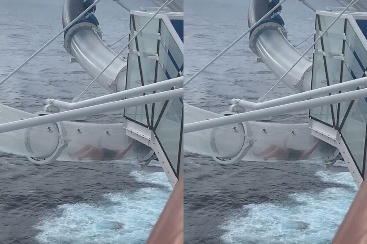 Mujer queda atrapada en tobogán de crucero Norwegian Bliss