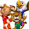 Zayu (México), Clutch (Estados Unidos) y Maple (Canadá) son los nombres de las mascotas oficiales. Zayu (México), Clutch (Estados Unidos) y Maple (Canadá) son los nombres de las mascotas oficiales.