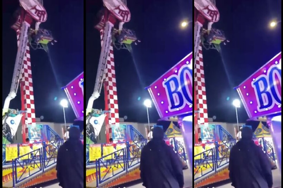 Accidente en juego mecánico “Booster” genera pánico en la Feria