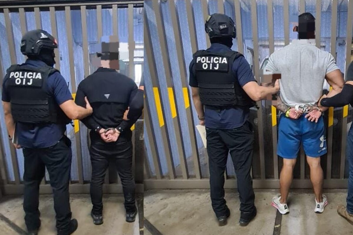 OIJ detiene a dos costarricenses con fines de extradición solicitada
