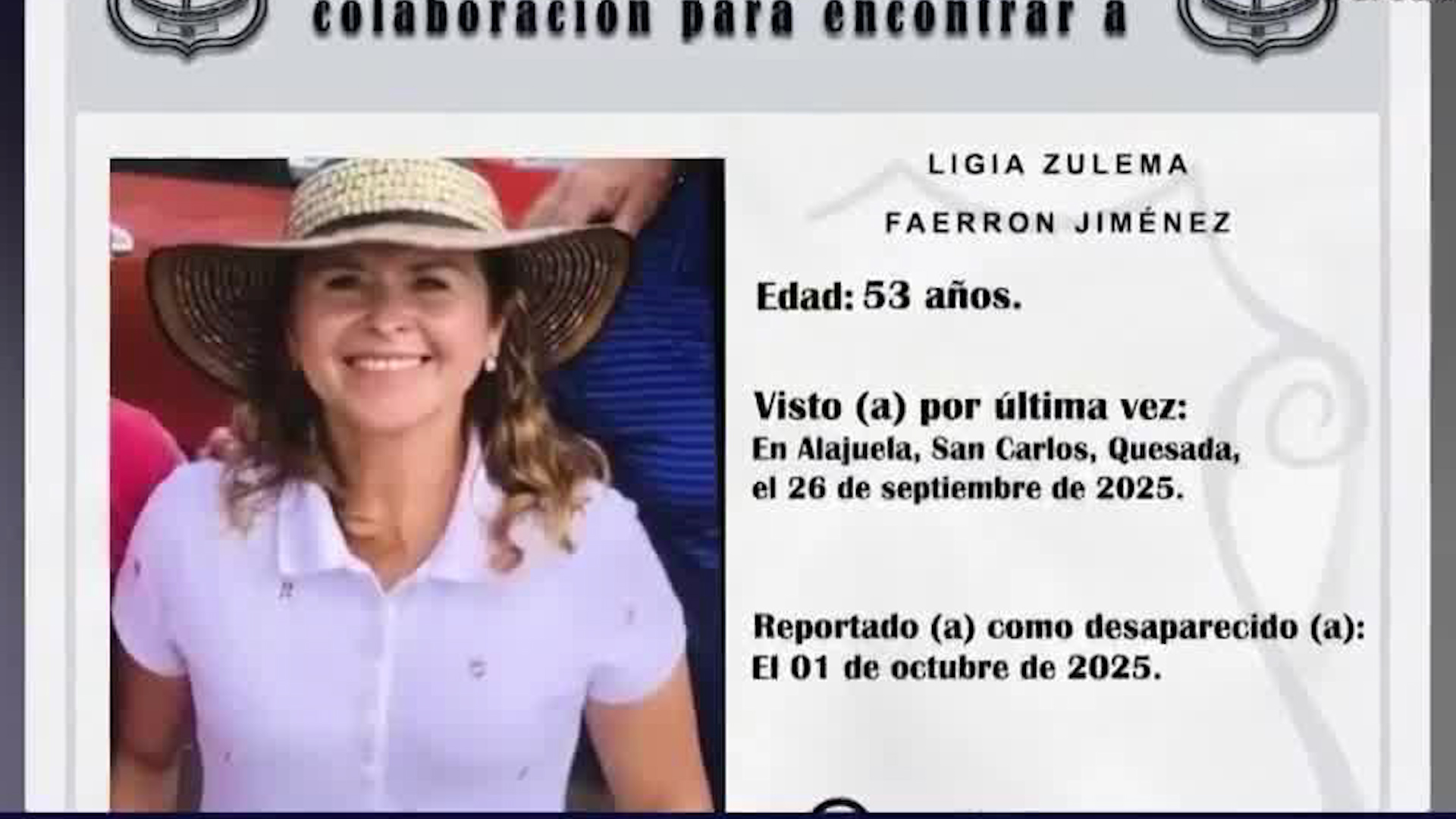 Autoridades investigan a mujer desaparecida en San Carlos