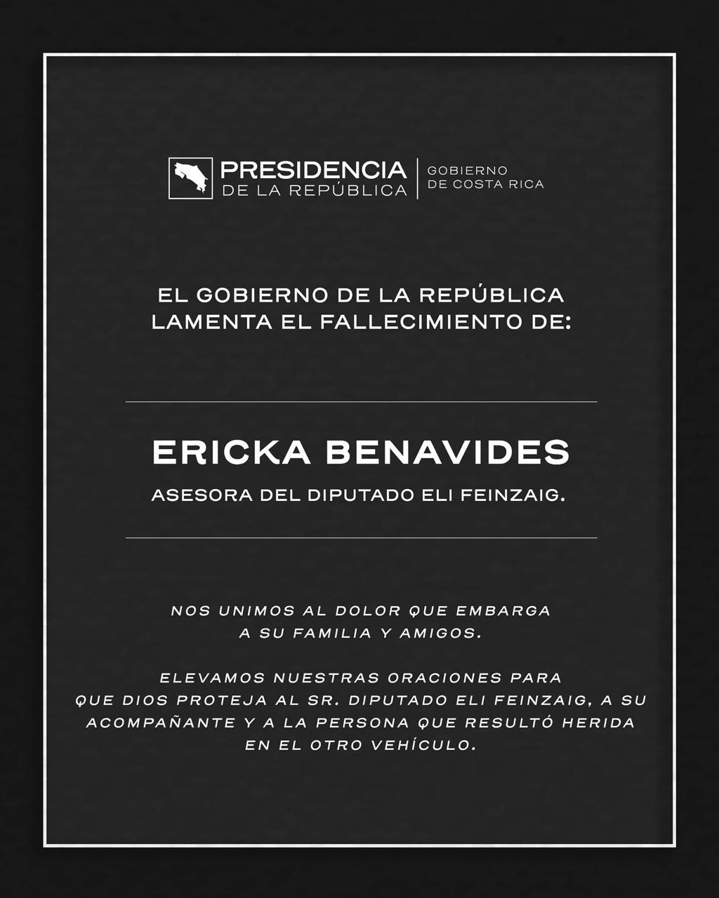Políticos expresan su solidaridad tras el accidente en Palmares donde falleció la asesora del diputado y candidato a la presidencia, Eliécer Feinzaig Políticos expresan su solidaridad tras el accidente en Palmares donde falleció la asesora del diputado y candidato a la presidencia, Eliécer Feinzaig