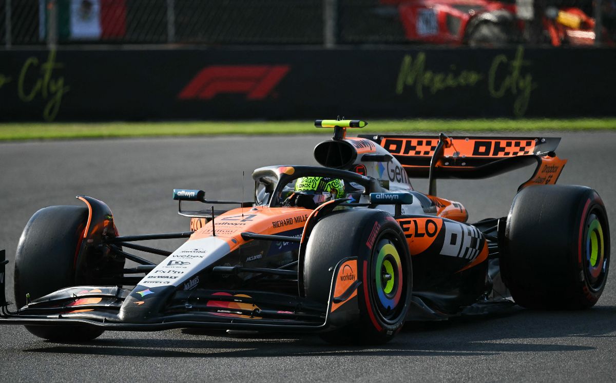Lando Norris ganó la Pole Position en el GP México 2025. (AFP)