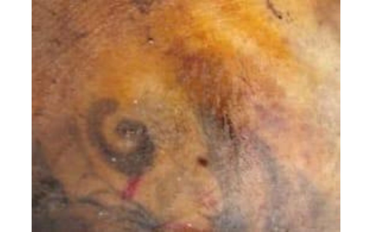 Tatuaje que tenía el cuerpo hallado en Cartago. (OIJ) Tatuaje que tenía el cuerpo hallado en Cartago. (OIJ)