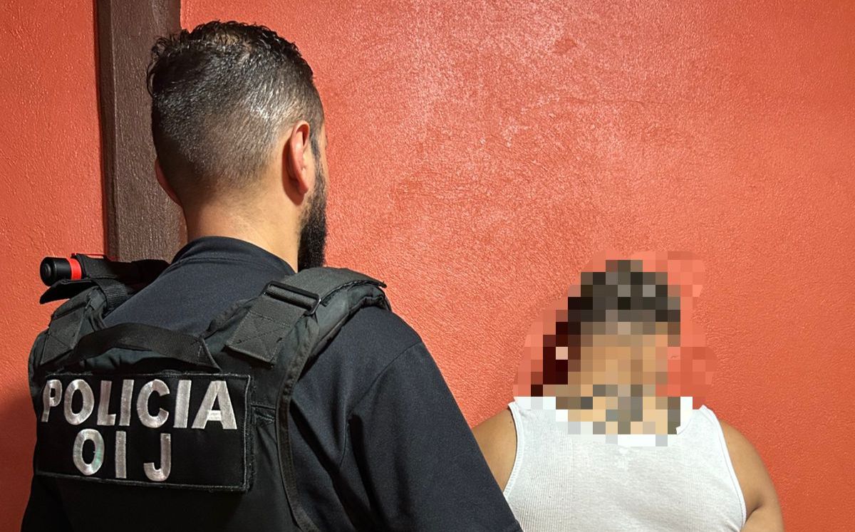Sospechoso detenido en Los Cocos, en Limón. (OIJ)