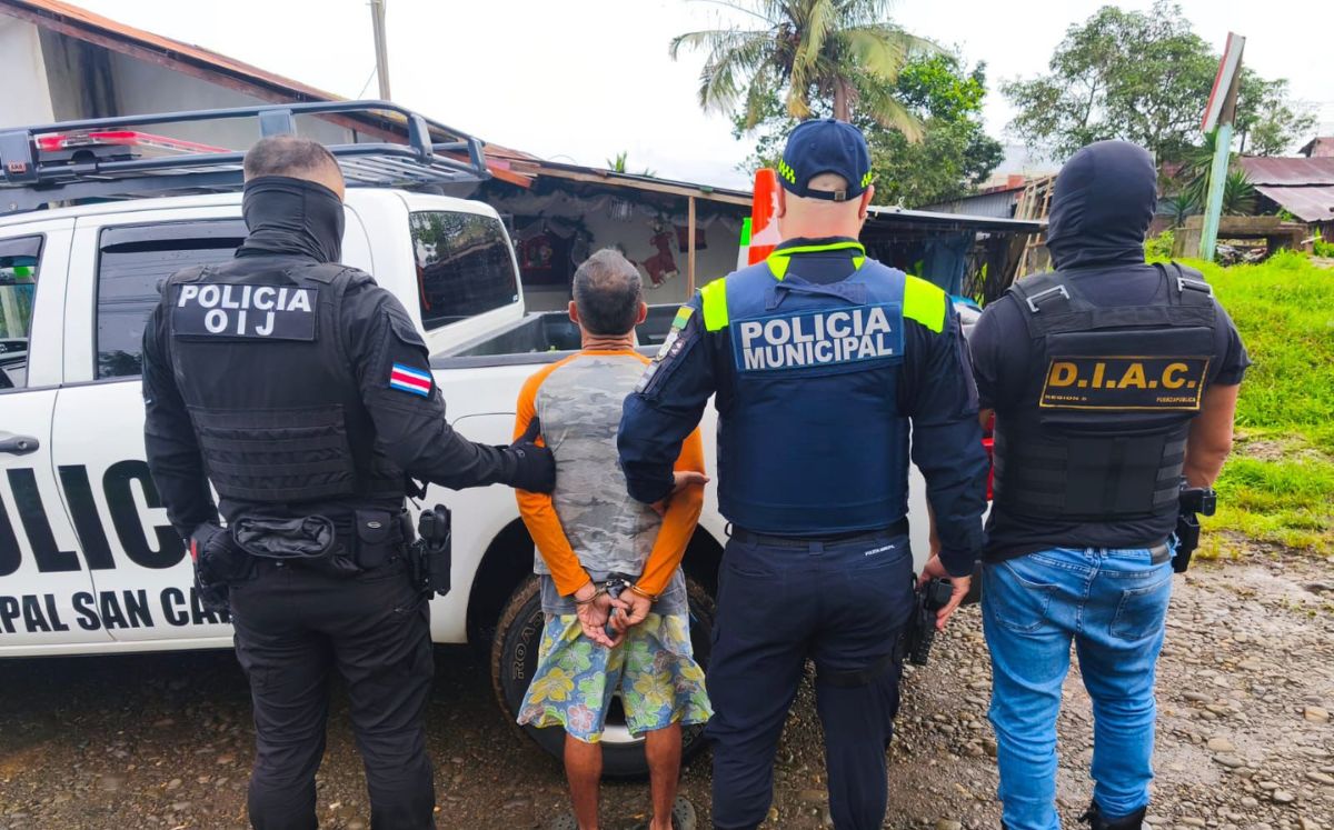 Sospechoso detenido en Ciudad Quesada. (OIJ)