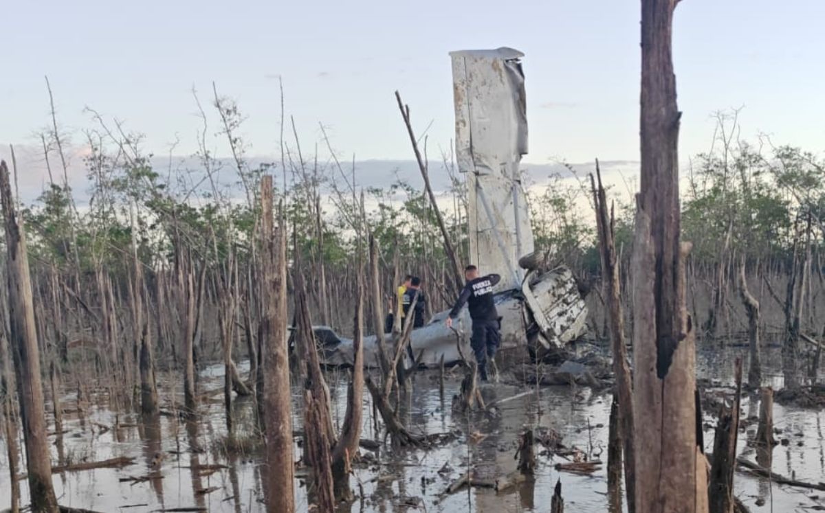 Avioneta siniestrada en Puerto Jiménez. (PCD)