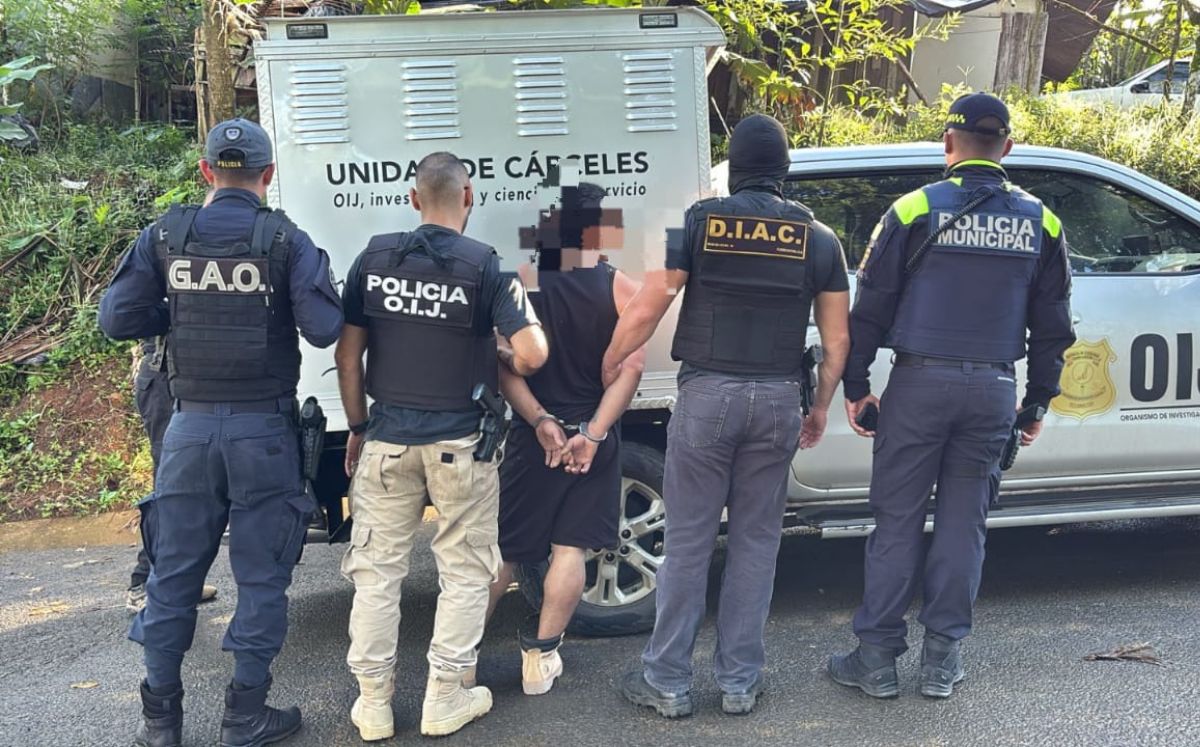 Sospechoso detenido en Alajuela. (OIJ)