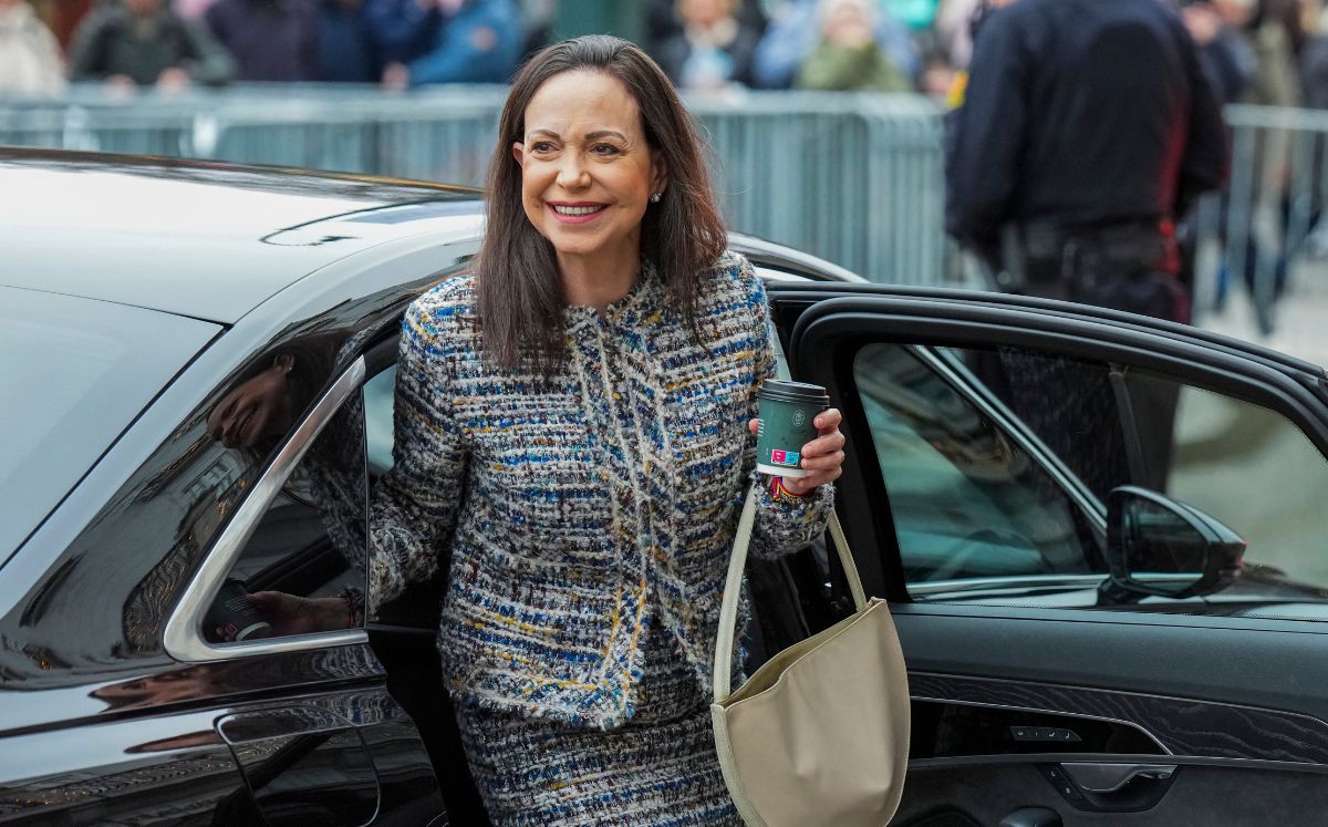 Está confirmada la fractura vertebral de María Corina Machado. (AFP)