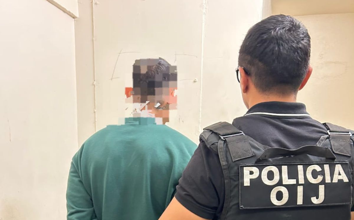 Hombre sospechoso detenido en San José. (OIJ)
