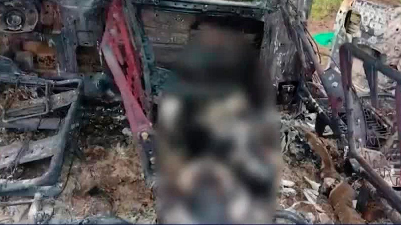 Cuerpos calcinados, enterrados y maniatados