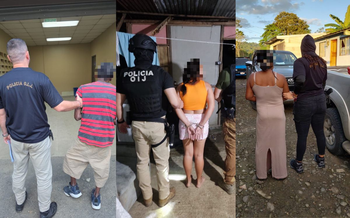 Sospechosos detenidos en Limón. (OIJ)