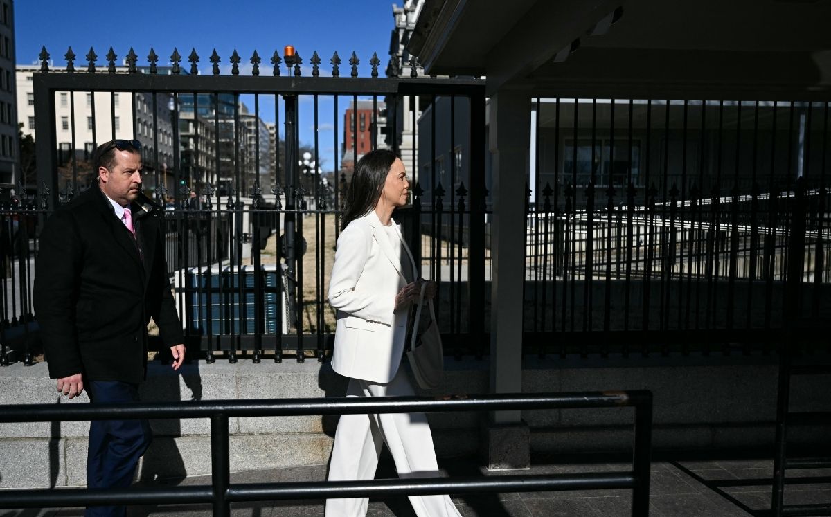Machado le dedicó el Nobel a Trump. (AFP)