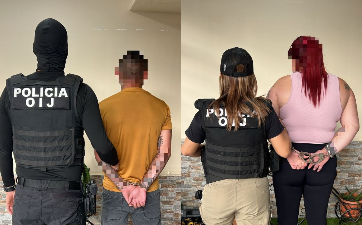 Sospechosos detenidos en Alajuelita. (OIJ)