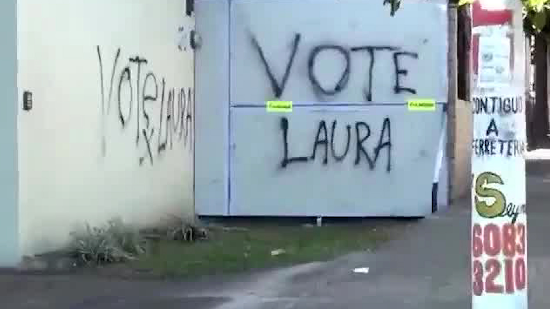 Elecciones 2026: Polémica entre vecinos por valla político