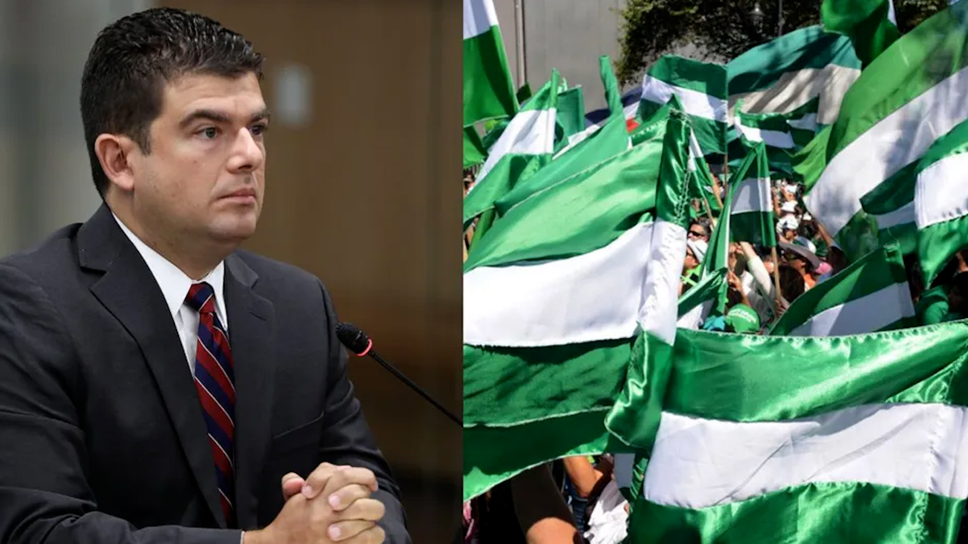 Álvaro Ramos emite su voto entre el bullicio de la gente